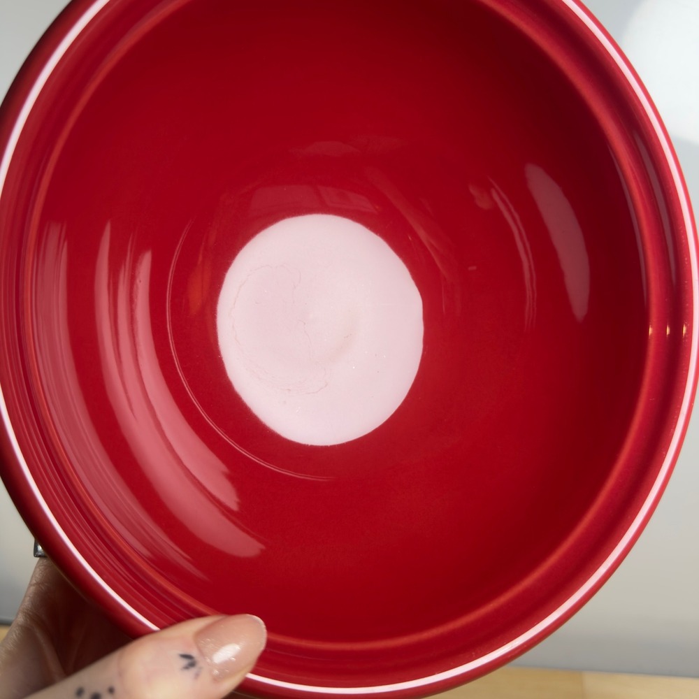 Emile Henry France Red Ceramic Mixing Bowl 8 Inch Round Stoneware 34.20 - Picture 9 of 11